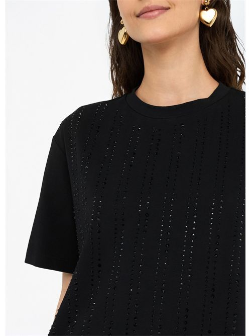 T-shirt con strass LIU JO | CF5072JS088/22222